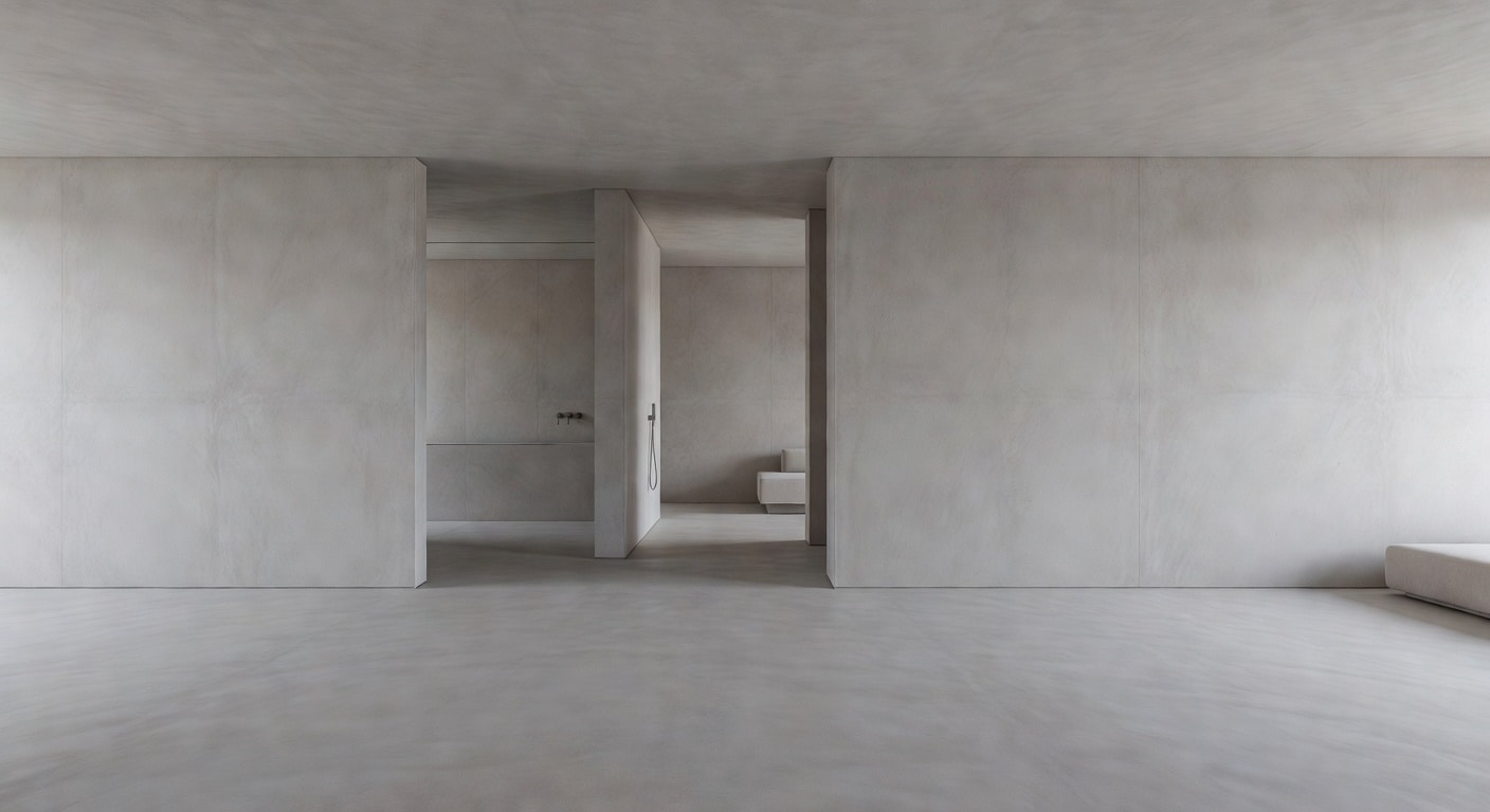 Reforma integral con microcemento en vivienda de lujo Madrid