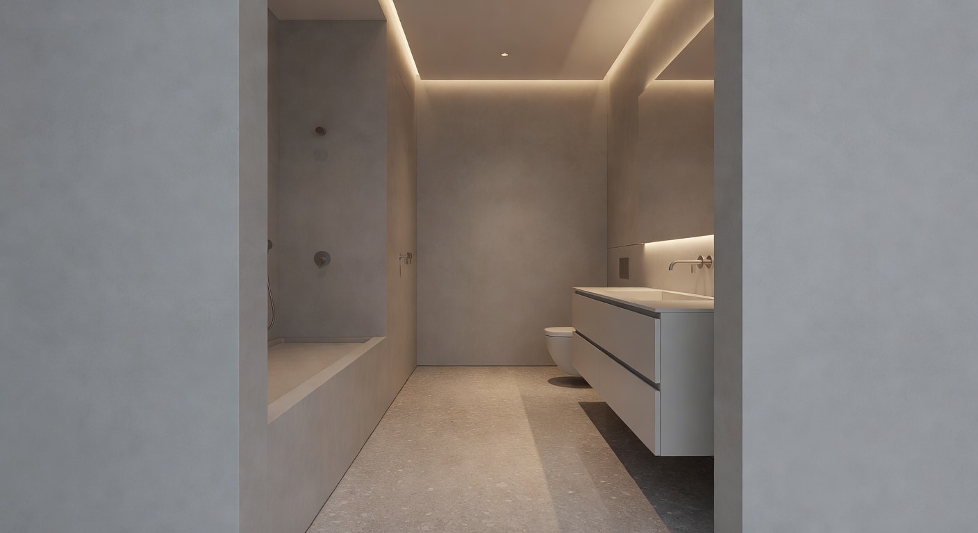 Rehabilitación vivienda Madrid microcemento baños cocina