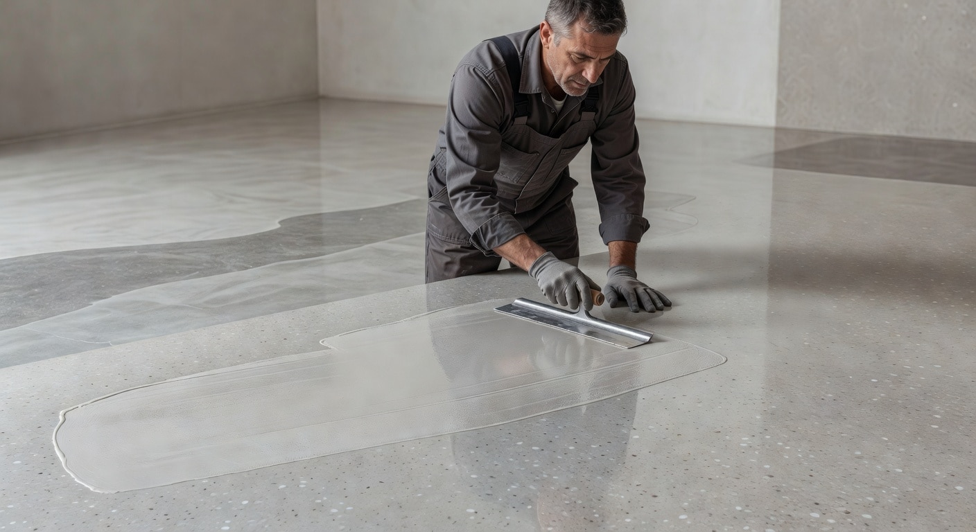 Revestimiento continuo de microcemento en interior